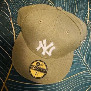 Olive Green Yankees 7 3/4 Cap